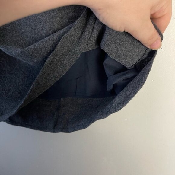Madewell wool blend grey Shirttail Mini Skirt size 8 academia preppy fall winter - Picture 7 of 13